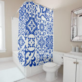 16タイルのセット青、白のアズレジョス。オリジナル シャワーカーテン (インサイチュ)