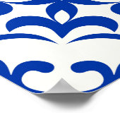 16タイルのセット青、白のアズレジョス。オリジナル ポスター (角)