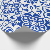 16タイルのセット青、白のアズレジョス。オリジナル ラッピングペーパー (角)