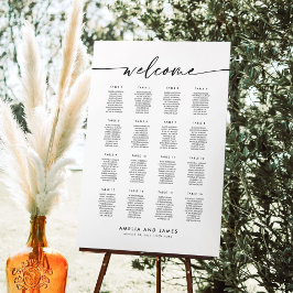 16テーブエレガントルウェルカムシーティングチャート ポスター