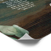 16テーブルウッド素朴グリーンユーカリのシート ポスター (角)