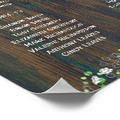 16テーブルウッド素朴ジプソフィラのシーティンググラフフォーム ポスター (角)