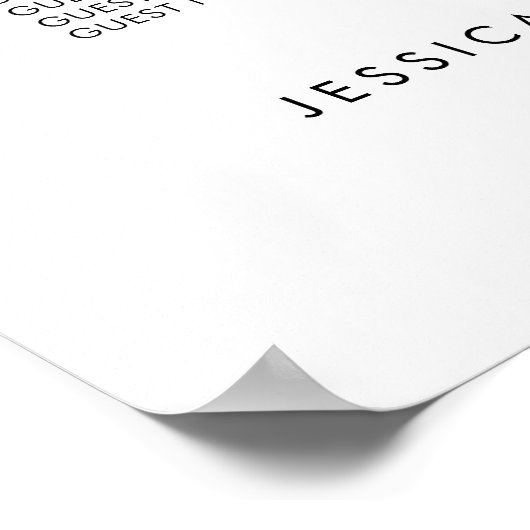 16テーブルエレガントなウェディングゲストの座席表 ポスター (角)