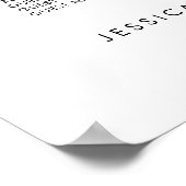 16テーブルエレガントなウェディングゲストの座席表 ポスター (角)