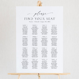 16テーブル席の座席表を見つける ポスター