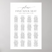 16テーブル席の座席表を見つける ポスター (正面)