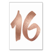 16テーブル番号白色メタリックピンクローズ金ゴールド テーブルナンバー (裏面)