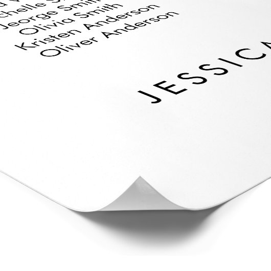 16テーブル私たちお気に入りのの人の座席図プラン ポスター (角)