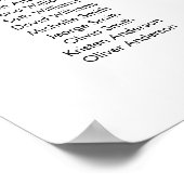 16テーブル私たちお気に入りのの人の座席図プラン ポスター (角)