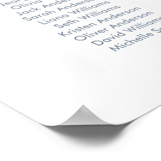 16テーブル私たちお気に入りのの人の座席表 ポスター (角)