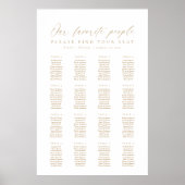 16テーブル私たちお気に入りのの人の座席表 ポスター (正面)