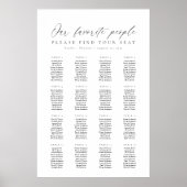 16テーブル私たちお気に入りのの人の座席表 ポスター (正面)