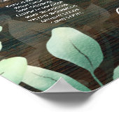 16テーブル素朴ウッドグリーナリーユーカリP ポスター (角)