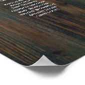 16テーブル素朴レース灯シーティングチャート予算 ポスター (角)