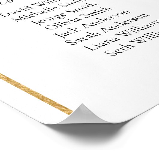 16テーブル金ゴールドアーチ座席表の検索 ポスター (角)