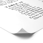 16テーブル160人のゲストがあなたの座席表を見つける ポスター (角)