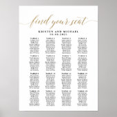 16テーブル160人のゲストがあなたの座席表を見つける ポスター (正面)