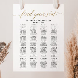 16テーブル160人のゲストがあなたの座席表を見つける ポスター