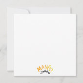 16ハッピー16誕生日パープルピンクイエロー切り出し シーズンカード (裏面)