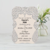 16パーソナライズされたバースデーパーティ招待状 招待状 (スタンド正面)
