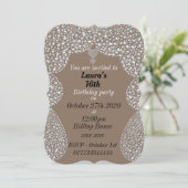 16パーソナライズされたバースデーパーティ招待状 招待状 (スタンド正面)