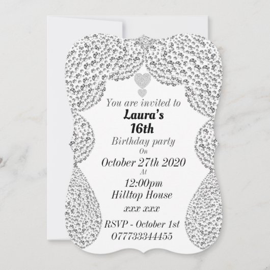 16パーソナライズされたバースデーパーティ招待状 招待状 (正面)