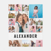 16パーソナライズされた枚の最高の写真モダン友 フリースブランケット (正面)