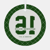 16パーソナライズされた誕生日モダン及びエレガント ガラスオーナメント (裏面)