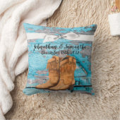 16パーソナライズされた"x16インチ装飾用クッションブルーウッドバーンD クッション (ブランケット)