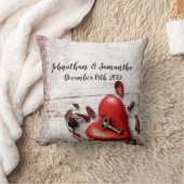 16パーソナライズされた"x16"装飾用クッションカントリーウッド鍵 クッション (ブランケット)