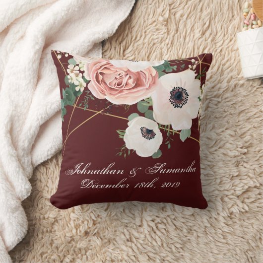 16パーソナライズされた"x16"装飾用クッションジオメトリックワイン クッション (ブランケット)