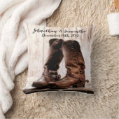 16パーソナライズされた"x16"装飾用クッションブートカントリーru クッション (ブランケット)