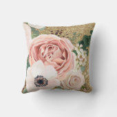 16パーソナライズされた"x16"装飾用クッション幾何学的バラ クッション (裏面)