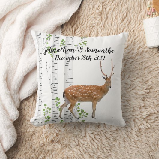 16パーソナライズされた"x16"装飾用クッションXDeer Doe Woodla クッション (ブランケット)