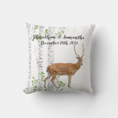 16パーソナライズされた"x16"装飾用クッションXDeer Doe Woodla クッション (正面)
