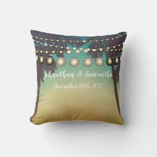 16パーソナライズされたx16インチ装飾用クッションビーチサンセットPal クッション (正面)