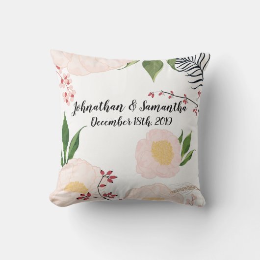 16パーソナライズされたx16インチ装飾用クッションベビーピンクCosmos クッション (正面)