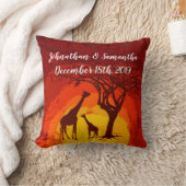 16パーソナライズされたx16インチ装飾用クッションAfrican Safari G クッション (ブランケット)