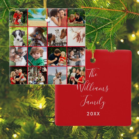 16ファミリお気に入りのフォトコラージュのスクリプト名 セラミックオーナメント