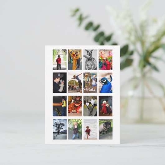 16フォトイメージをページフレームディスプレイに ポストカード (スタンド正面)