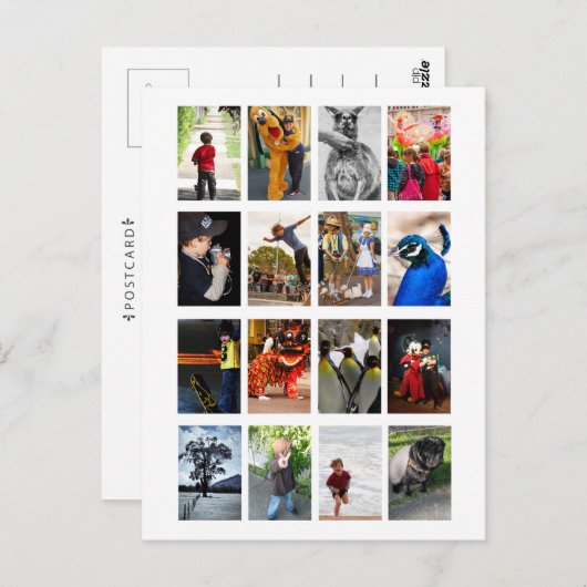 16フォトイメージをページフレームディスプレイに ポストカード (正面/裏面)