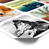 16フォトグリッドウォールポスターテンプレートコラージュ ポスター (角)