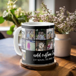 16フォトコラージグリッド – 2文字ボックス – 白黒 コーヒーマグカップ<br><div class="desc">16 SQUAREの写真を使用して個人の写真コラージュを作成する。このモダンクリーンなレイアウトには、2つの文字ブロックが含まれる。トレンディースクリプトでは1つ、ファミリ名または名前を追加するにはサンセリフフォントでは1つ。領域の背景色を変更でカスタマイズきる。***この写真最高のレイアウトの結果は数々の、アップロードする前に写真を四角に切り取る。または被写体を中心に写真を使用する。***</div>