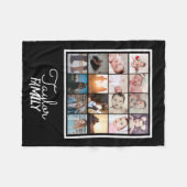 16フォトコラージュパーソナライズされたテンプレート フリースブランケット (正面(横))