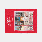 16フォトコラージュパーソナライズされたテンプレート フリースブランケット (正面(横))