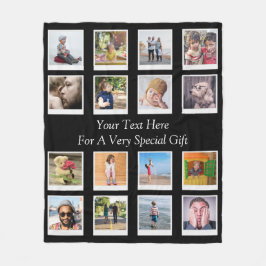 16フォトコラージュパーソナライズされたフリースブランケット フリースブランケット