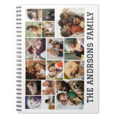 16フォトコラージュ家族スパイラルフォトノートブック ノートブック (正面)