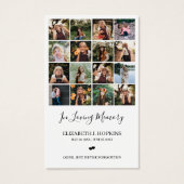 16フォトコラージュ葬儀記念祈りの言葉カード (正面)