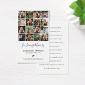 16フォトコラージュ葬儀記念祈りの言葉カード (デスク)