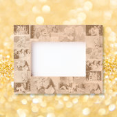 16フォトコラージュ誕生日ファーザーズマザーズ・デイ・ウッド レーザー彫刻フレーム